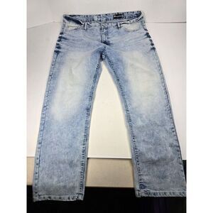 SpEssentials Skinny 42 X 30 Mens Acid Wash‎ Skater Jeans Pants Spotted Bleached